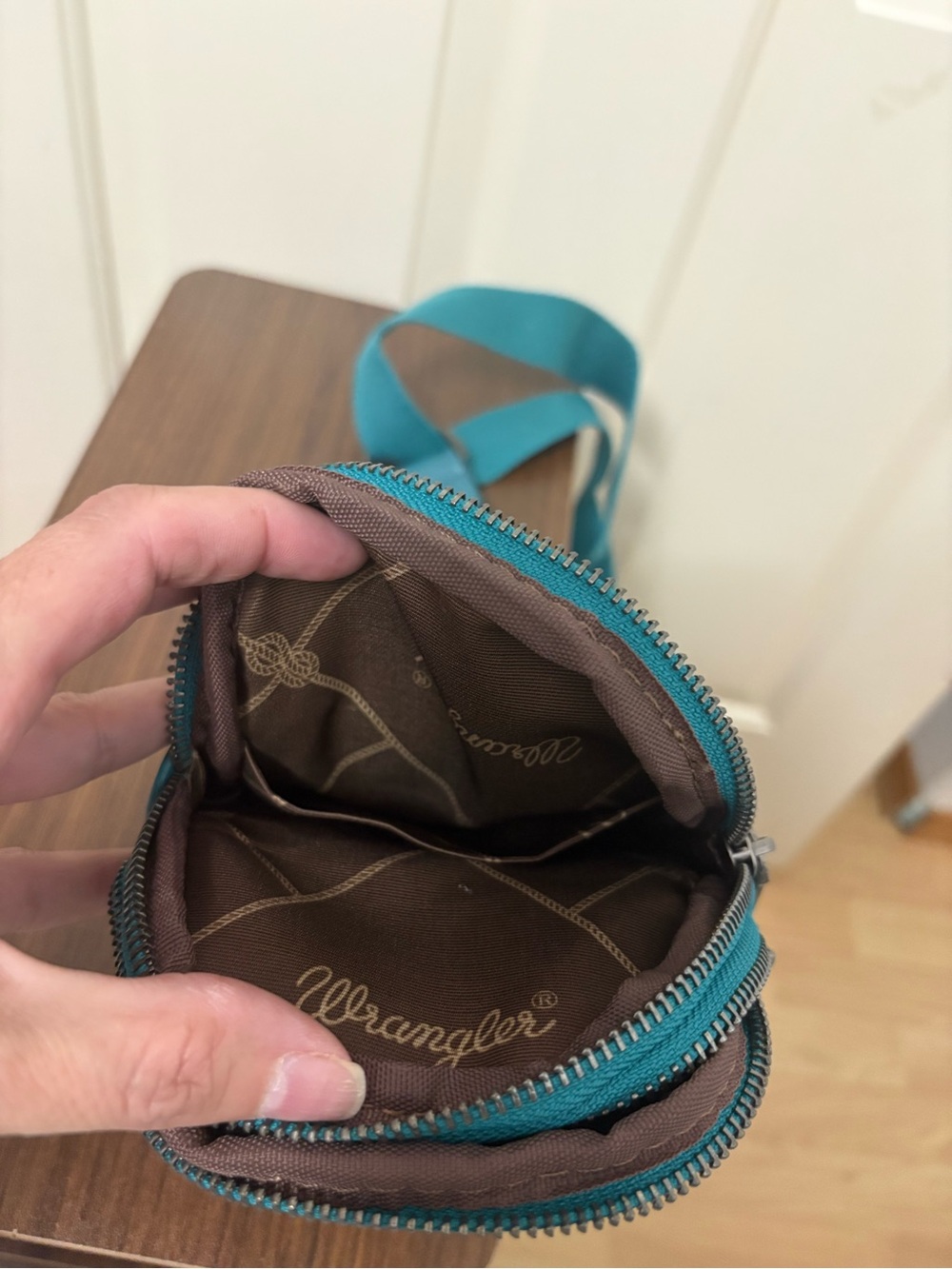 Wrangler Teal Mini Sling Crossbody Bag - Picture 3 of 3